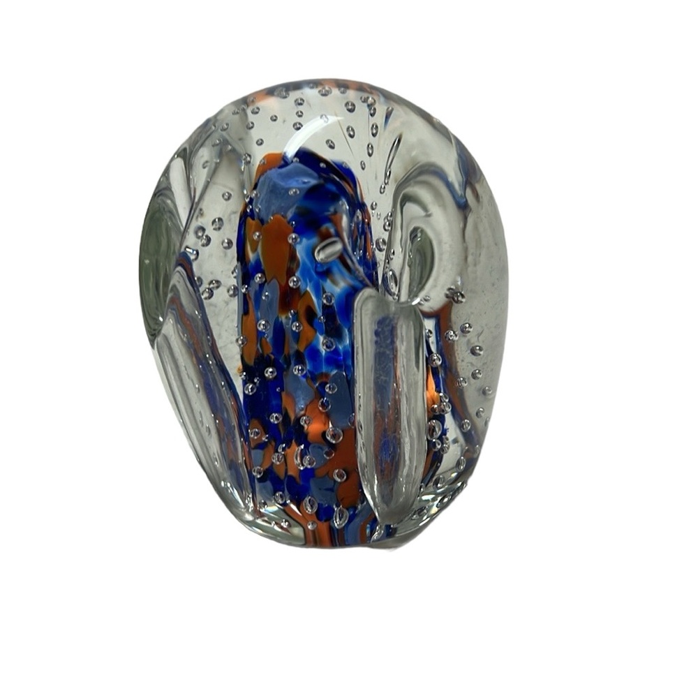 John Gentile Glass Paperweight pen pencil holder